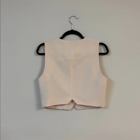 7 For All Mankind Cream Tailored Vest size M - Picture 3 of 3